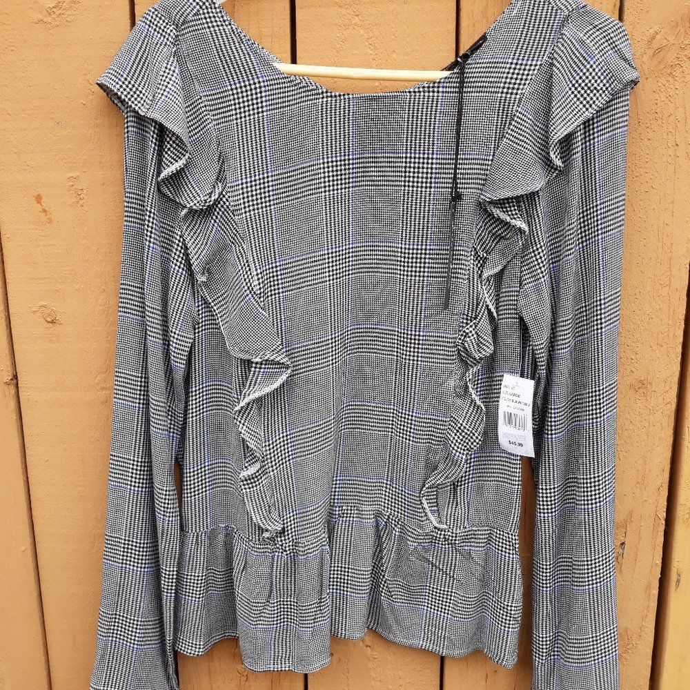 XXL Alison Andrews Plaid Top